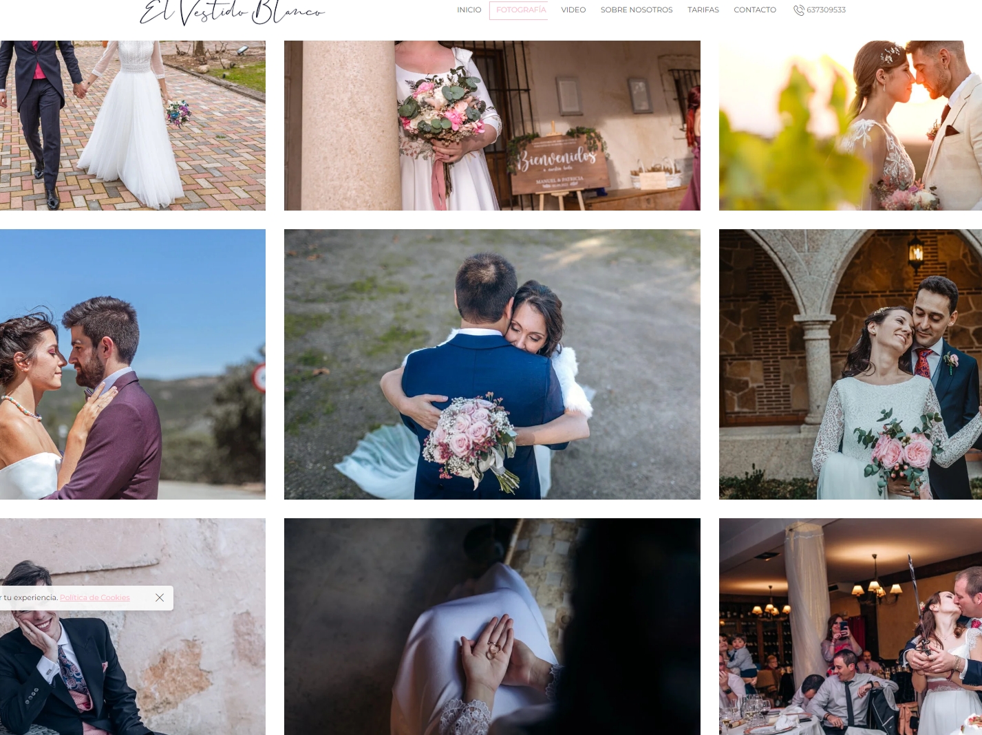 videógrafo de bodas